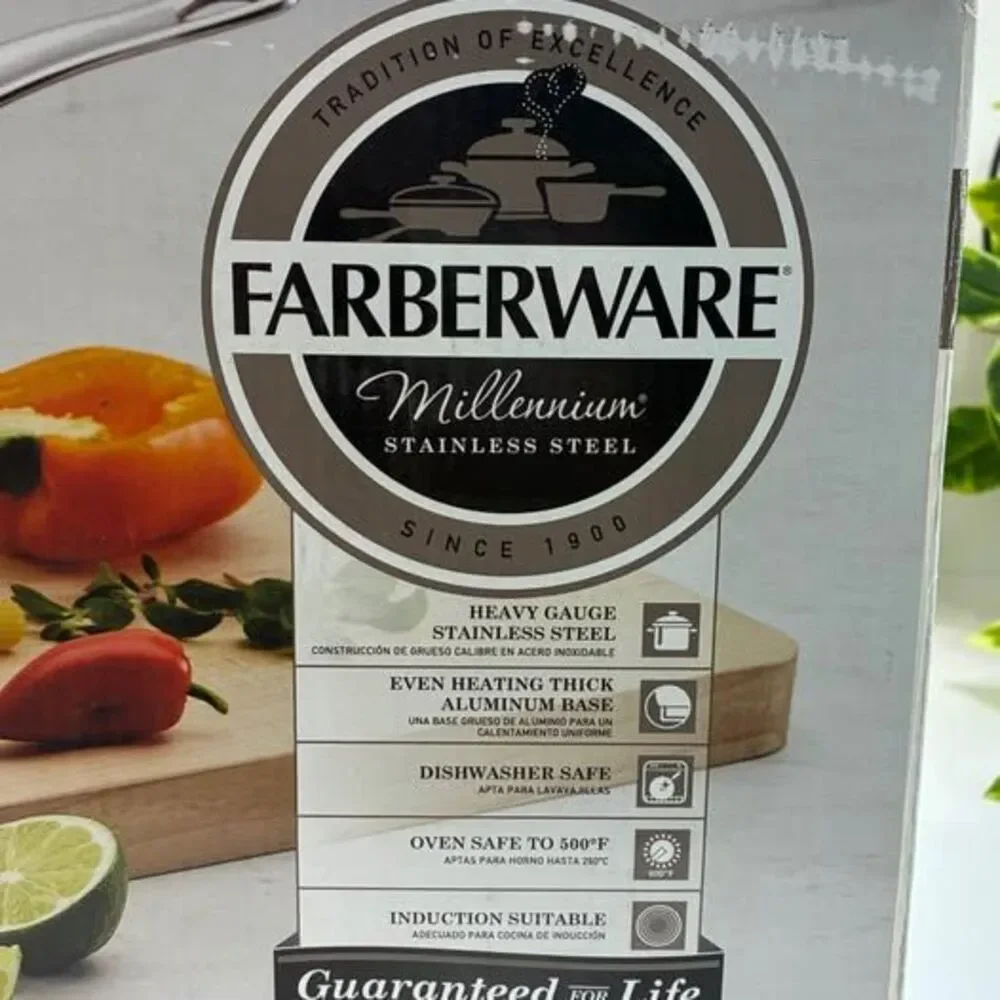 Farberware 3Qt Saucepan with Glass Lid New in Box Works with Induction
